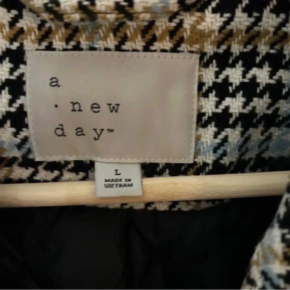 a new day Plaid Blazer - Black, White, Tan - Picture 4 of 6